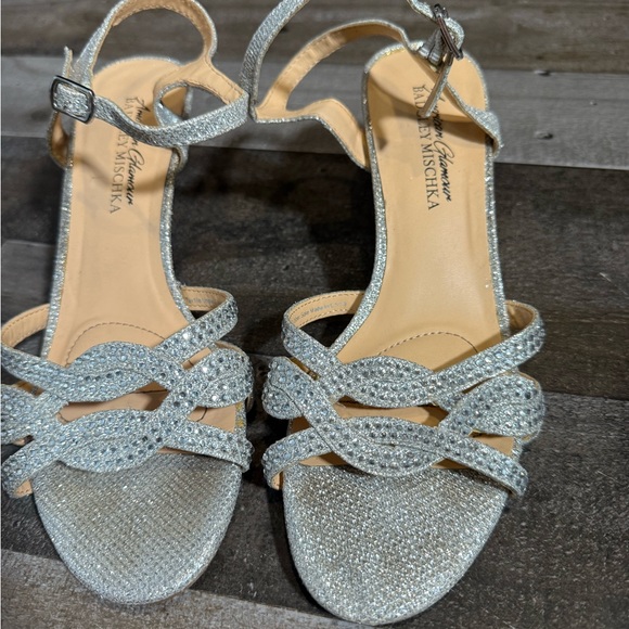 Badgley Mischka Sparkle Dress Heels- 9 - Picture 1 of 7